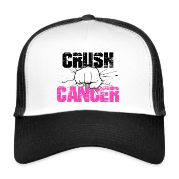 Awareness of breast cancer destroys cancer - Trucker Cap - white/black - Front