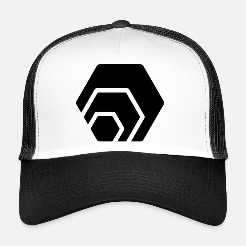 Hex Token Cryptocurrency Coin logo noir Casquette trucker 