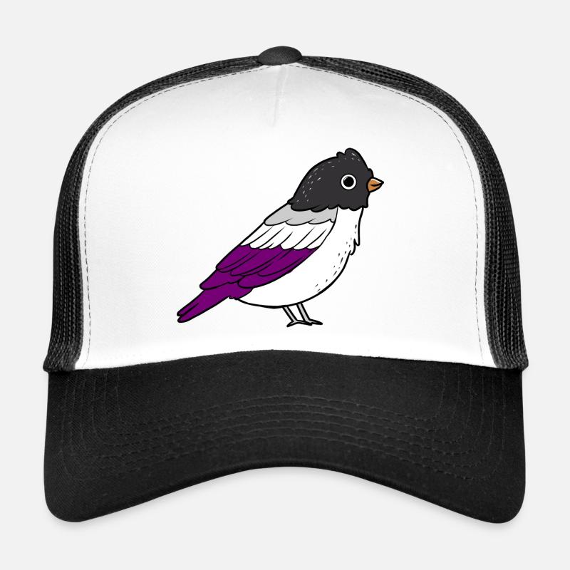 Asexueller Vogel Ace Pride - Trucker Cap - Weiß/Schwarz