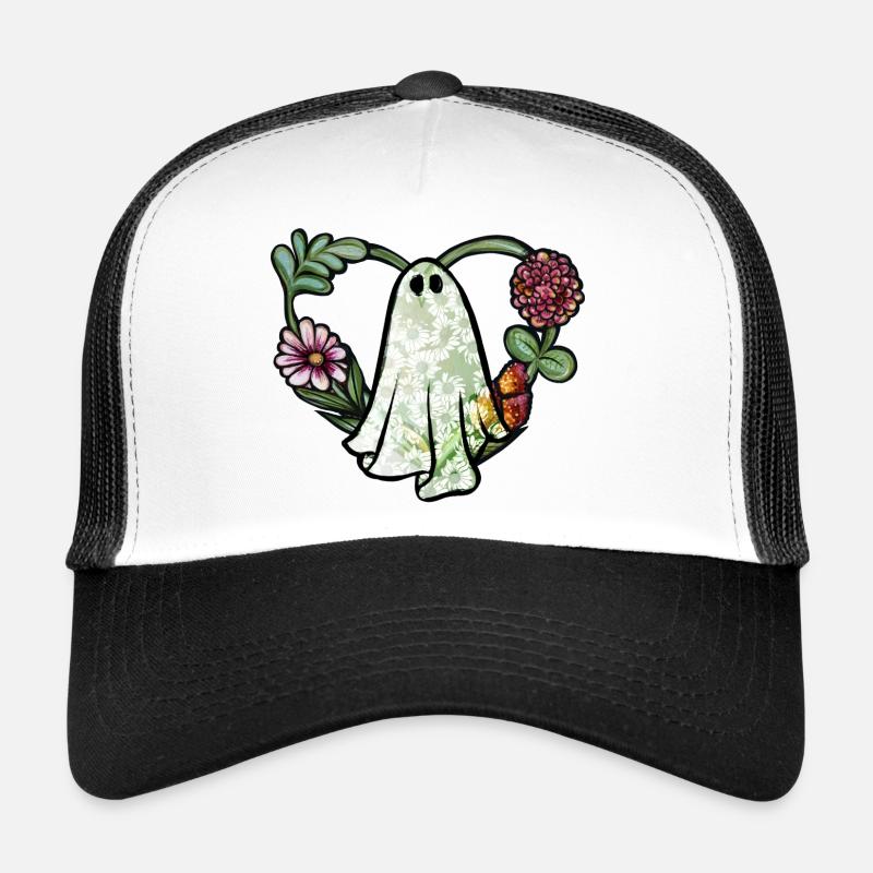 fantôme - Casquette trucker - blanc/noir