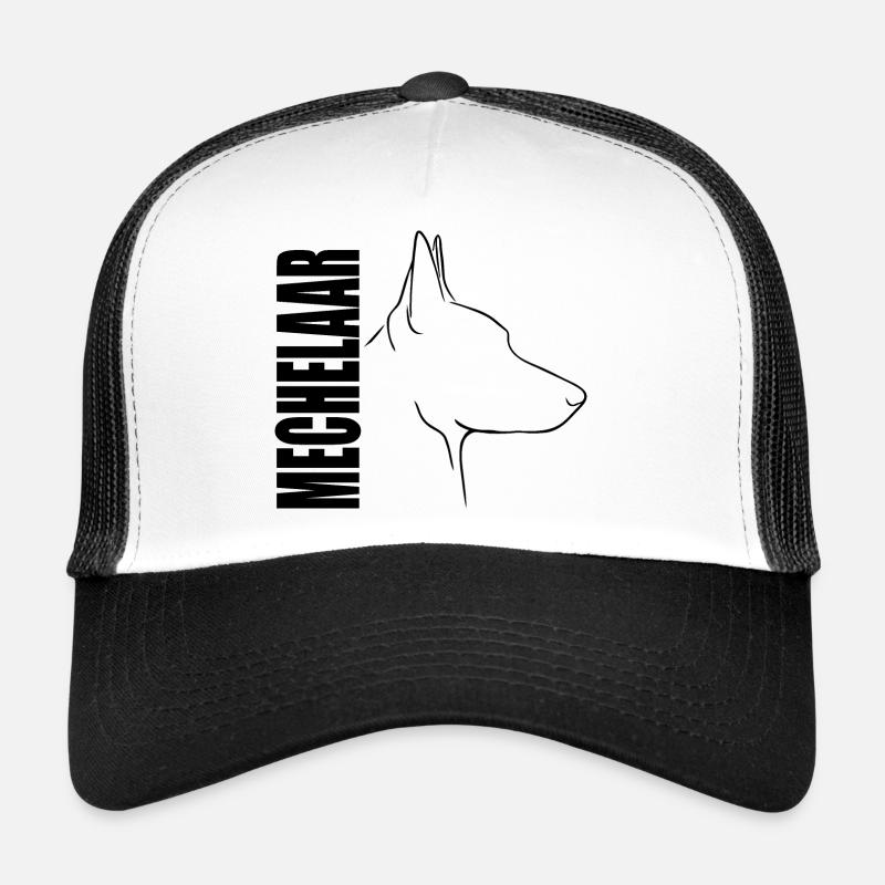 MECHELAAR Profil Hunde Hund Wilsigns - Trucker Cap - Weiß/Schwarz