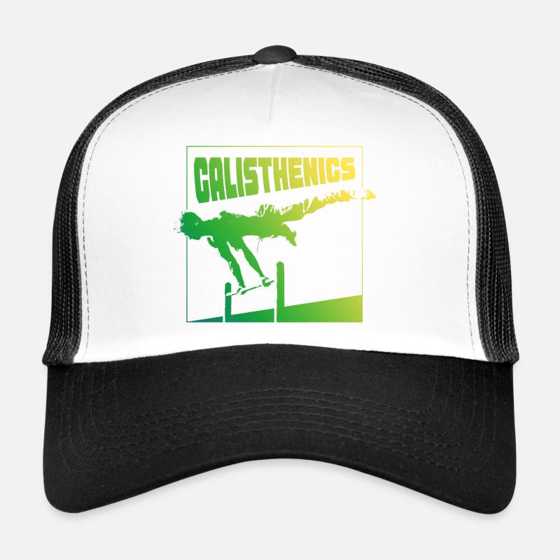 Calisthenics Gradient Pose Square Design Trucker Cap