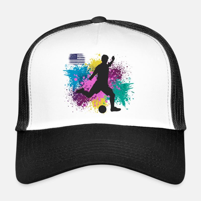 Fußball USA Grungy Farbspritzer Trucker Cap