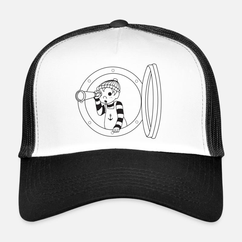 Matrose der Sohn - Trucker Cap - Weiß/Schwarz