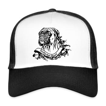 Deutscher Boxer an Retro-Banner 2 - Trucker Cap - Weiß/Schwarz - Vorne