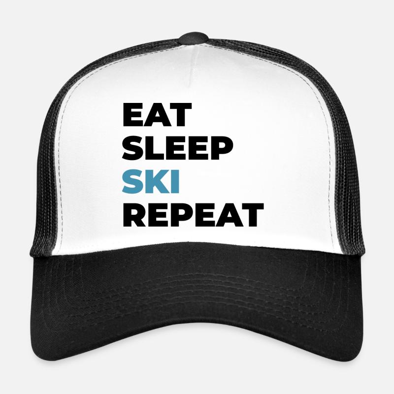Eat Sleep Ski Repeat - Trucker Cap - white/black