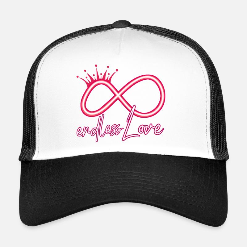 Symbole de l’infini de l’amour éternel Casquette trucker 