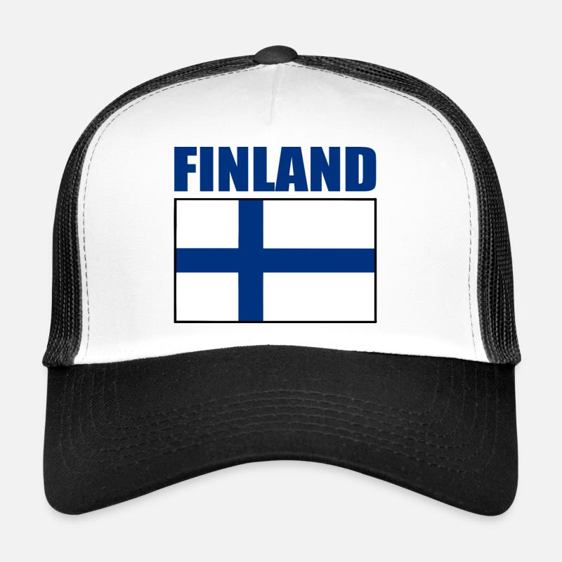 Finlande - Casquette trucker  - blanc/noir