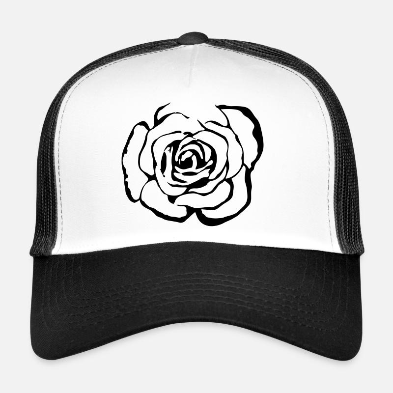 Illustration vectorielle de fleur de rose Casquette trucker 