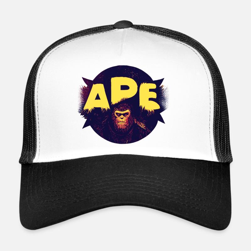 Ape - Trucker Cap - Weiß/Schwarz