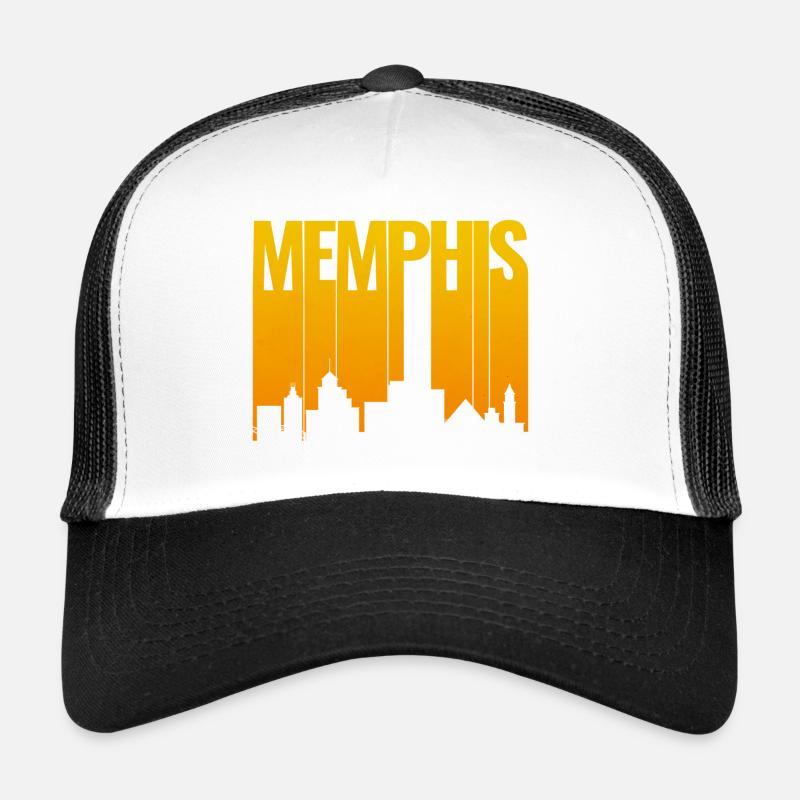 Dégradé d’or de la Skyline de Memphis Casquette trucker 