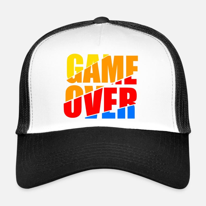game over - Trucker Cap - Weiß/Schwarz