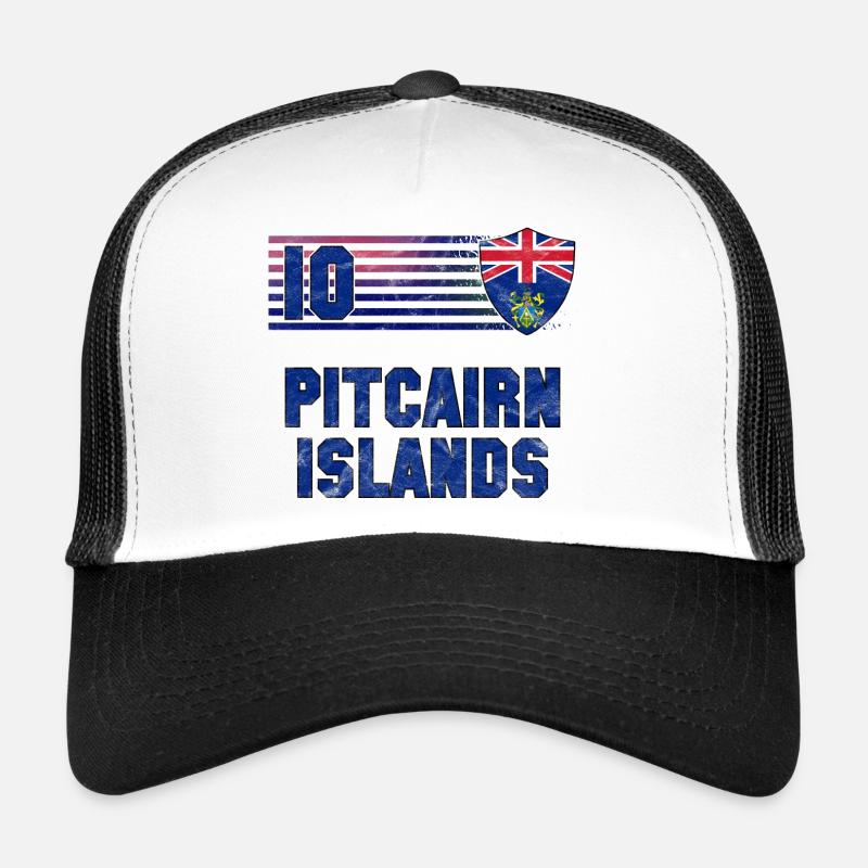 Pitcairninseln Fußball Mannschaft - Trucker Cap - Weiß/Schwarz