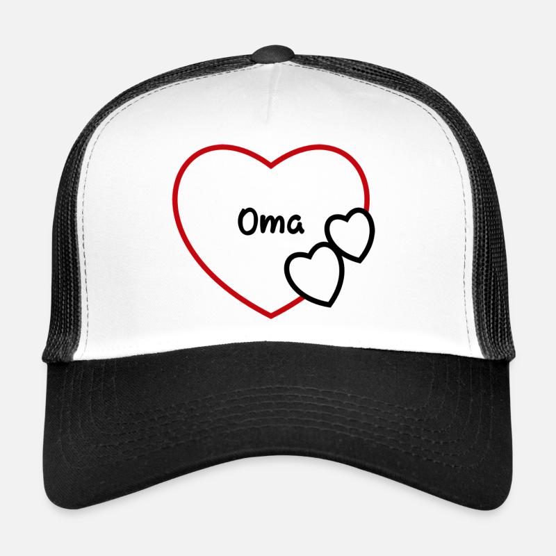oma - Trucker Cap - Weiß/Schwarz