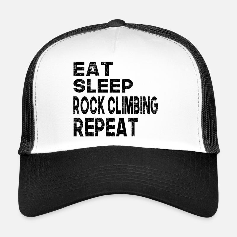 Eat Sleep Rock Climbing Repeat Trucker Cap