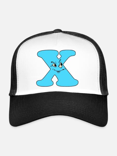 X - Trucker Cap - white/black - Front