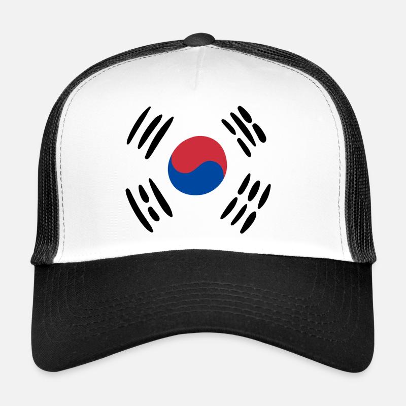 Flagge Koreas - Trucker Cap - Weiß/Schwarz