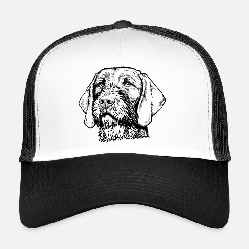 Magyar Viszla Drahthaar 01 s - Trucker Cap - Weiß/Schwarz