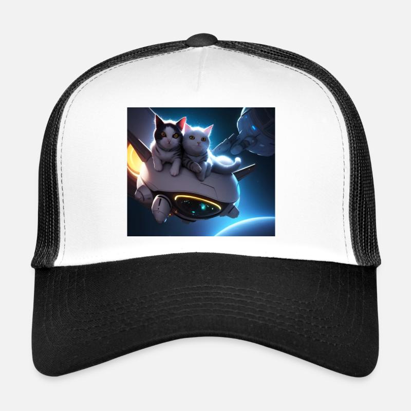 Cats in space Space Trucker Cap