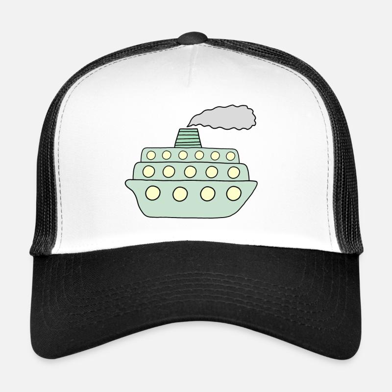 Green Ship - Trucker Cap - white/black