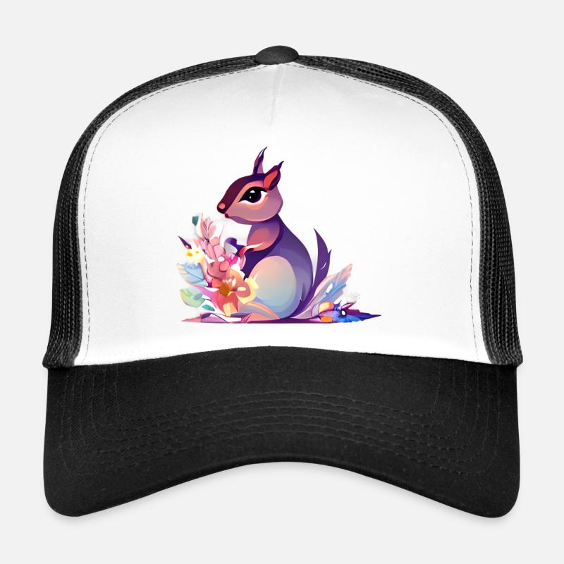 Fleurs d’écureuil mignonnes Casquette trucker 