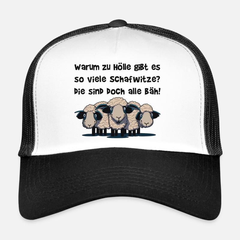 Schaf I Schafe I Witz I Witze I coole Sprüche - Trucker Cap - Weiß/Schwarz