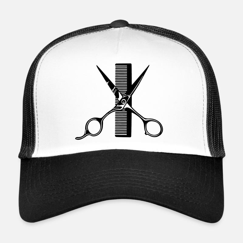 Schere mit Kamm gekreuzt Trucker Cap