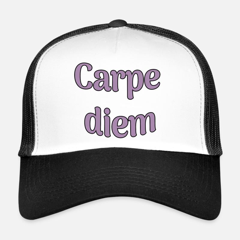 Carpe diem - Trucker Cap - white/black