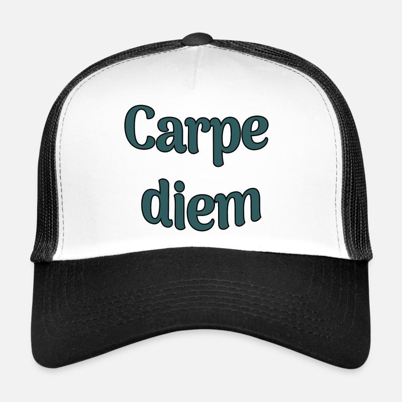 Carpe diem - Trucker Cap - Weiß/Schwarz