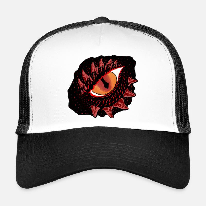 Drachenauge - Trucker Cap - Weiß/Schwarz