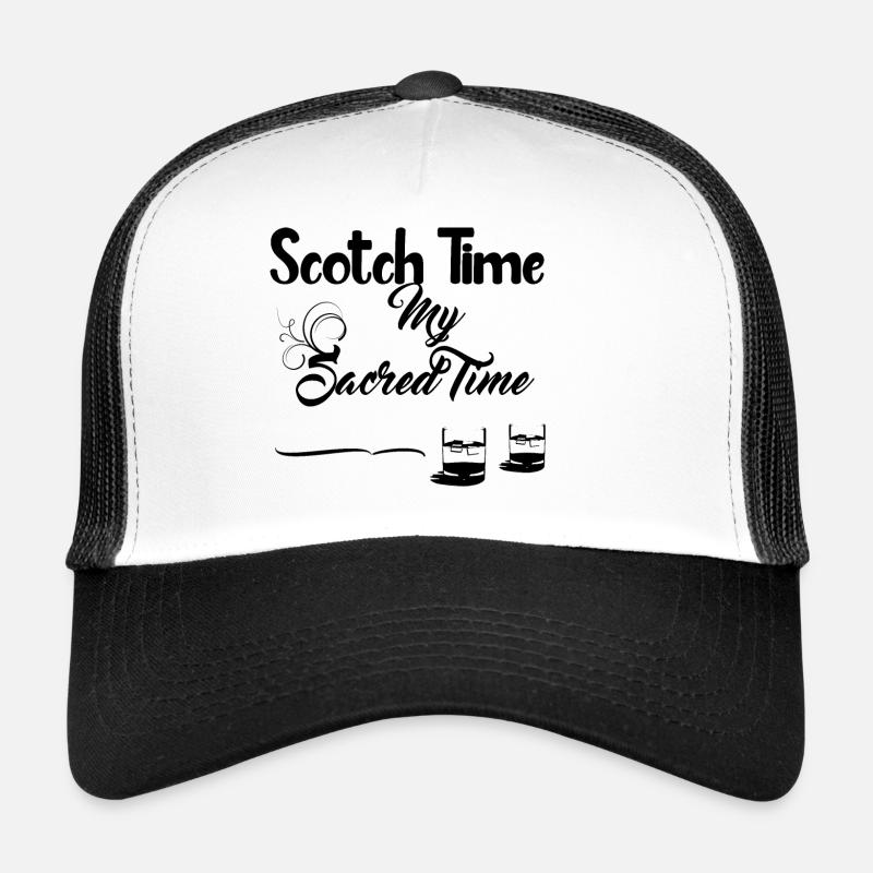 Scotch Time Design - AlcoholicBeverage Trucker Cap