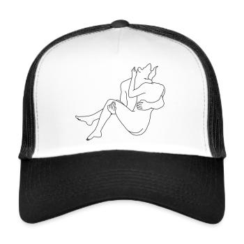 Trag mich auf Armen - Trucker Cap - Weiß/Schwarz - Vorne
