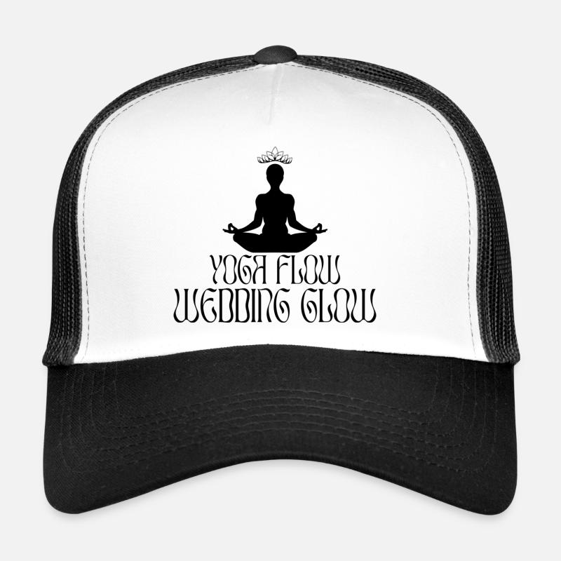 YOGA FLOW - Wedding Glow - Casquette trucker  - blanc/noir