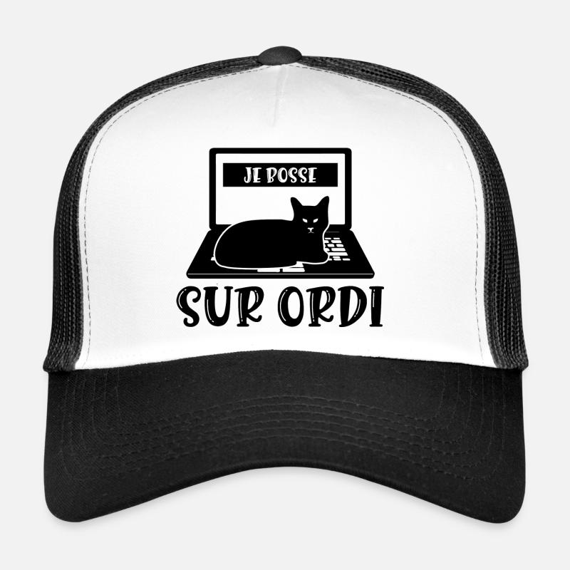je bosse sur ordi Casquette trucker 