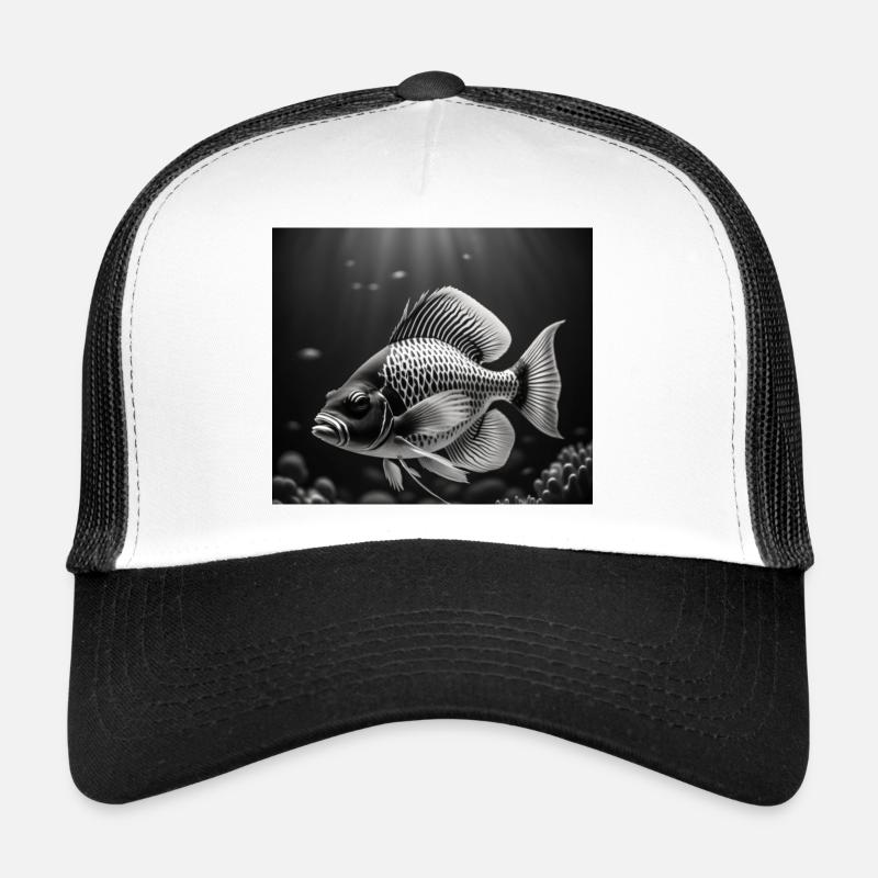 Poisson fish noir Casquette trucker 