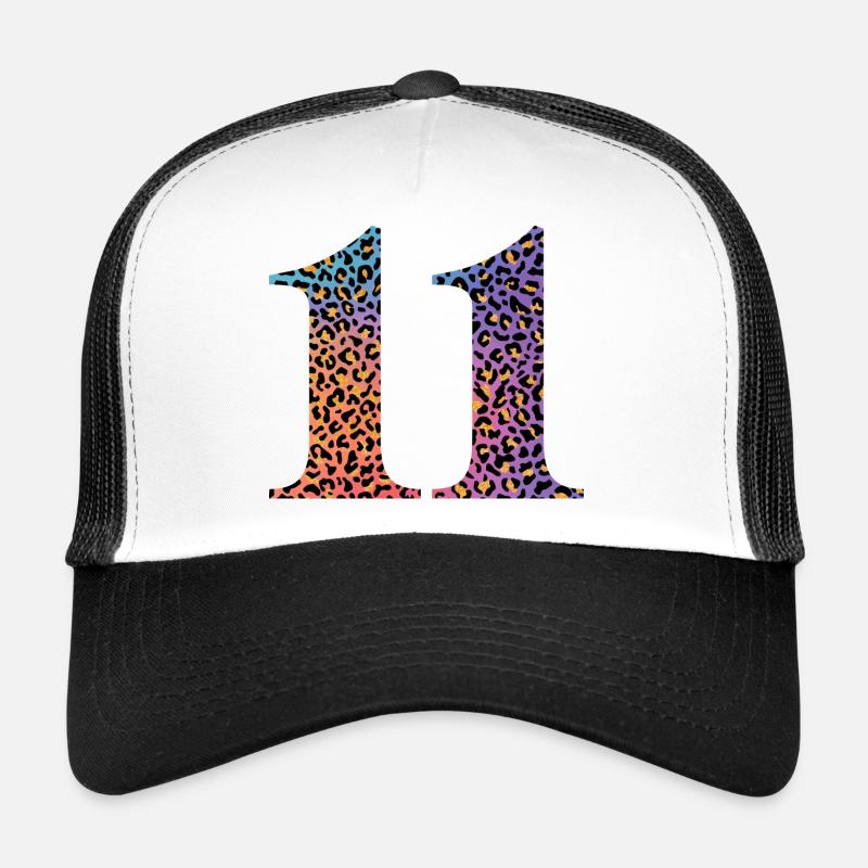 11th Birthday Leopard Trucker Cap