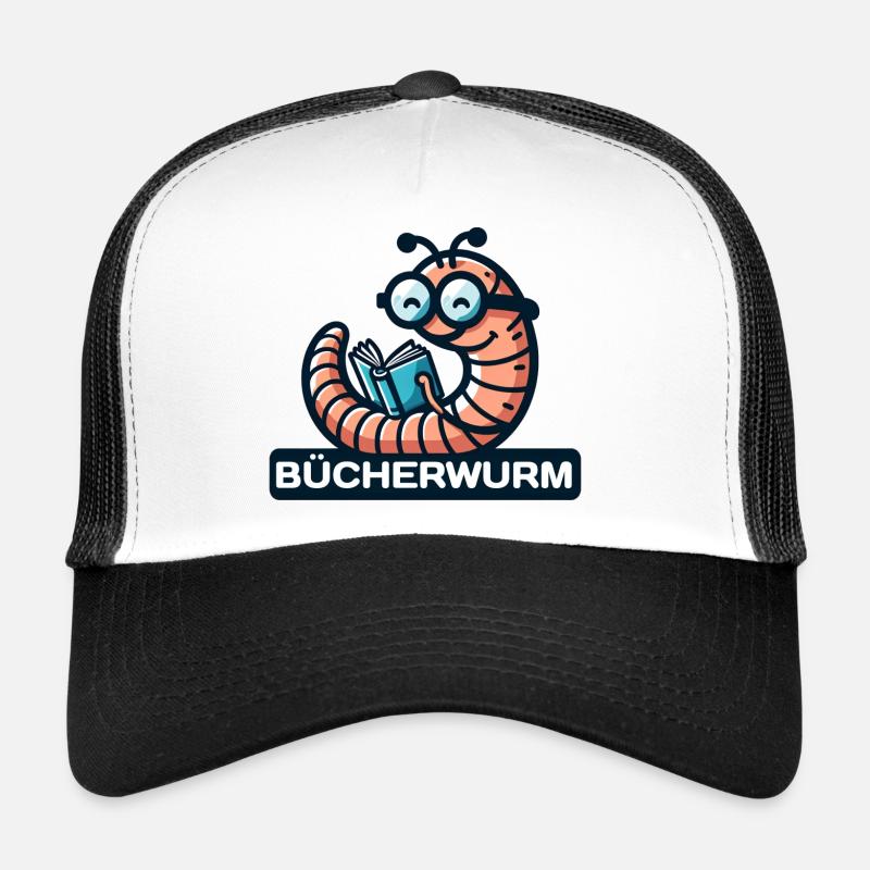 Bücherwurm (Lectorius bibliophagus) liest gerne Trucker Cap