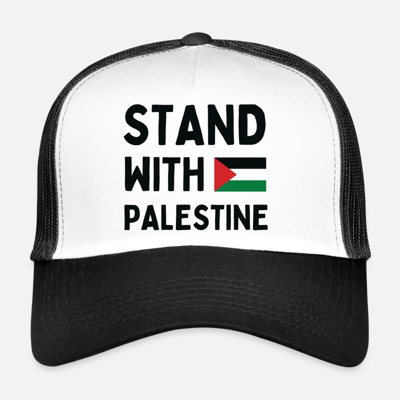 Stand With Palestine - Trucker Cap - white/black