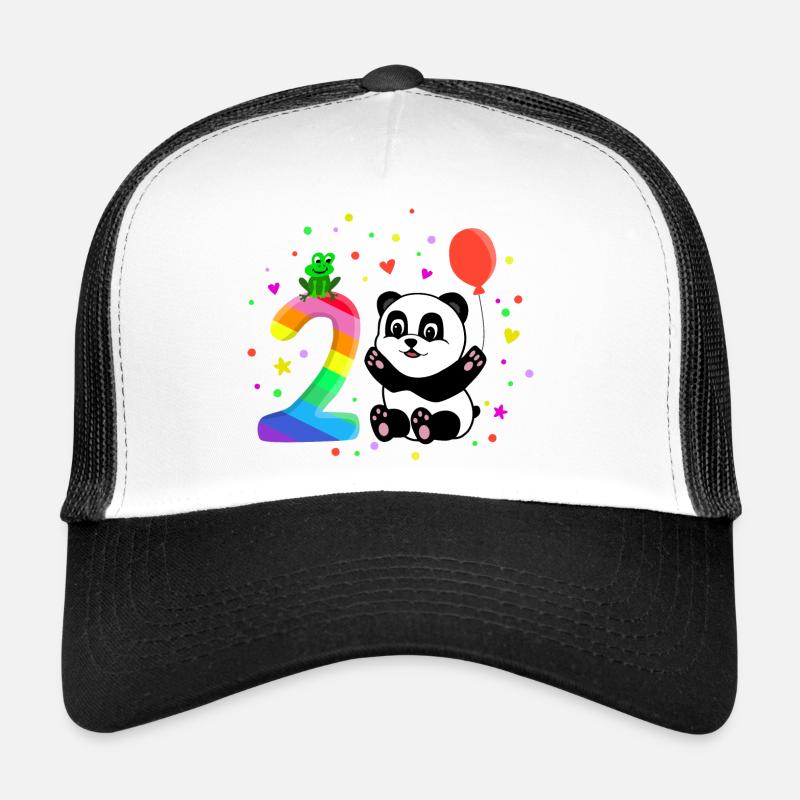 Second Birthday 2nd Year Panda Cute Gift Trucker Cap