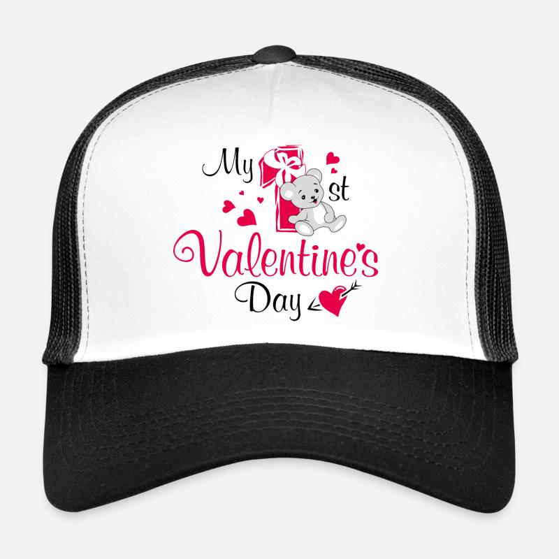 Ma première Saint-Valentin. Design mignon Casquette trucker 