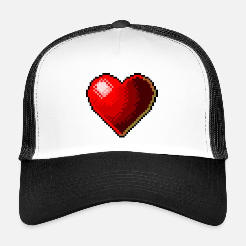 Herz 3D Herzen corazon rot retro rot rojo Liebe Trucker Cap