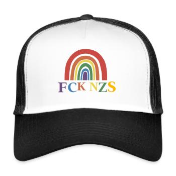 FCK NZS - Trucker Cap - Weiß/Schwarz - Vorne