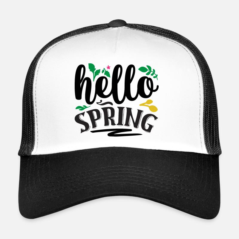 Hallo Frühling - Trucker Cap - Weiß/Schwarz