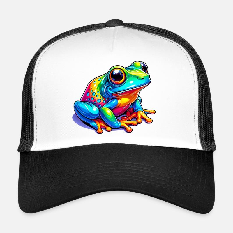 Grenouille - Casquette trucker  - blanc/noir
