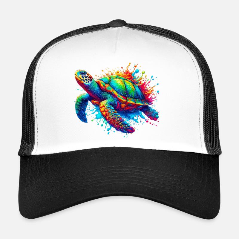 Schildkröte - Trucker Cap - Weiß/Schwarz