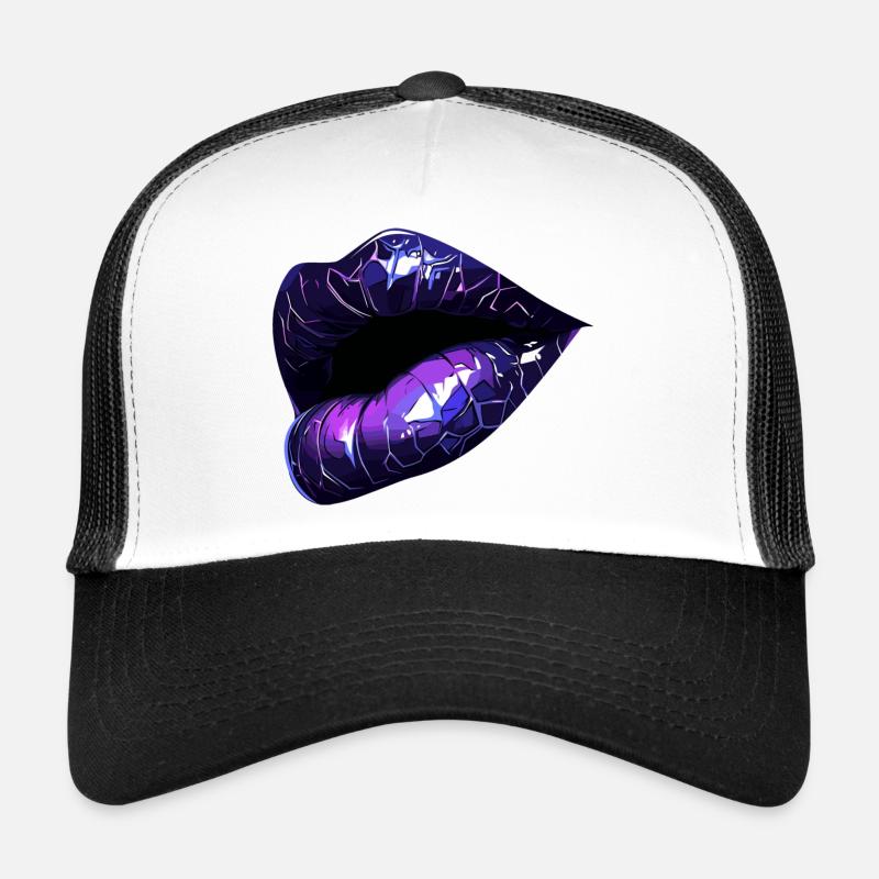 küssen - Trucker Cap - Weiß/Schwarz