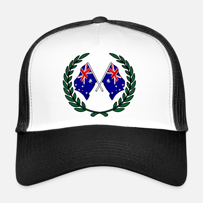 Flaggen Australiens im Lorbeerkranz Trucker Cap