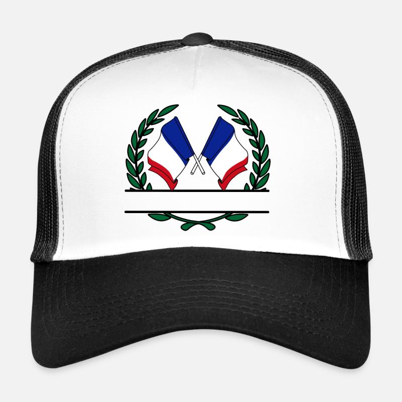 Fahnen Frankreich Lorbeerkranz Banner Trucker Cap