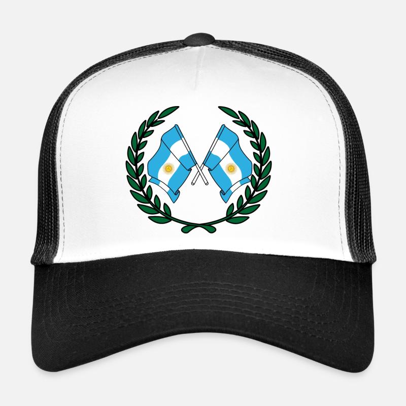 Flags Argentina in laurel wreath Trucker Cap