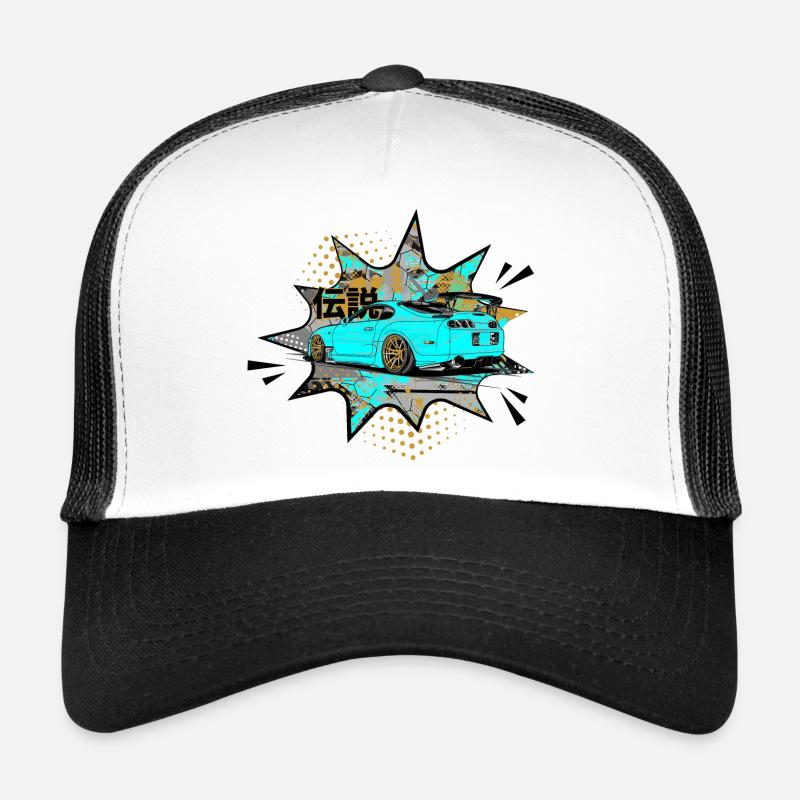 Bulle arrière Supra - Casquette trucker  - blanc/noir